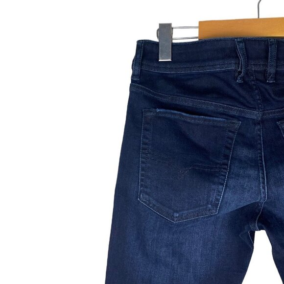 Diesel Sleenker X 083AG Men's Dark Blue Wash Slim Fit Washed Denim Jeans 29 X 32 - Picture 7 of 15